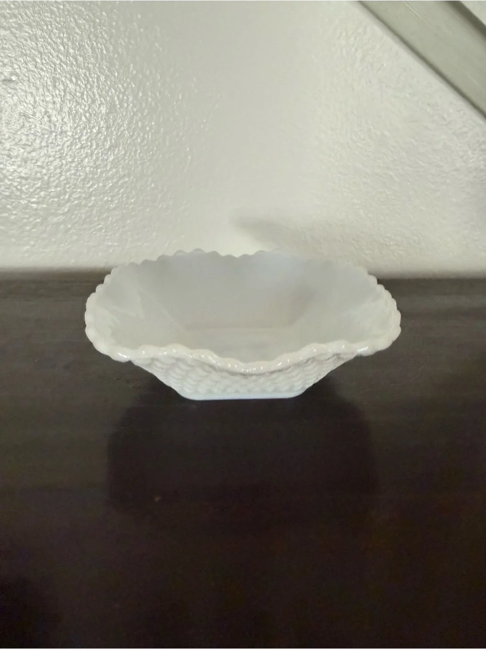 Vintage milk glass candy dish
